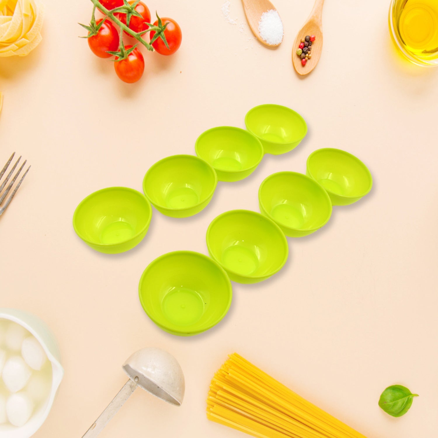 5557 Multipurpose Small Round Plastic Bowl / Katori, Microwave Safe Reusable Lightweight Bowl, Dishwasher Safe Chutney Bowl (8 Pcs Set) 5557 Multipurpose Small Round Plastic Bowl / Katori, Microwave Safe Reusable Lightweight Bowl, Dishwasher Safe Chutney Bowl (8 Pcs Set)